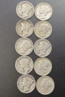 Mercury Dimes Lot Of 10 90% Silver $1 Face 1935- 1945 Various Dates And Mint