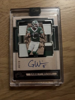 Garett Wilson Panini One Quad Patch Auto /99