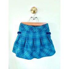 Vintage Cherokee Blue Plaid Pleated Skort Girls Size 6/6X Y2K Academia