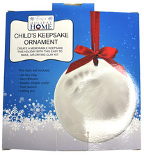 NEW Christmas Holiday Home Child's Keepsake Ornament Kit Hand Paw Print Gift