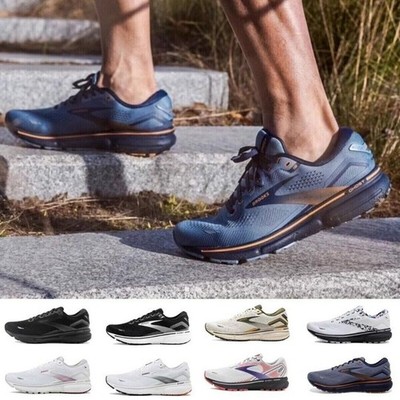 Unisex Running Shoes Brooks Ghost 15 Black/silver Cushioned Road Sneakers US4-12