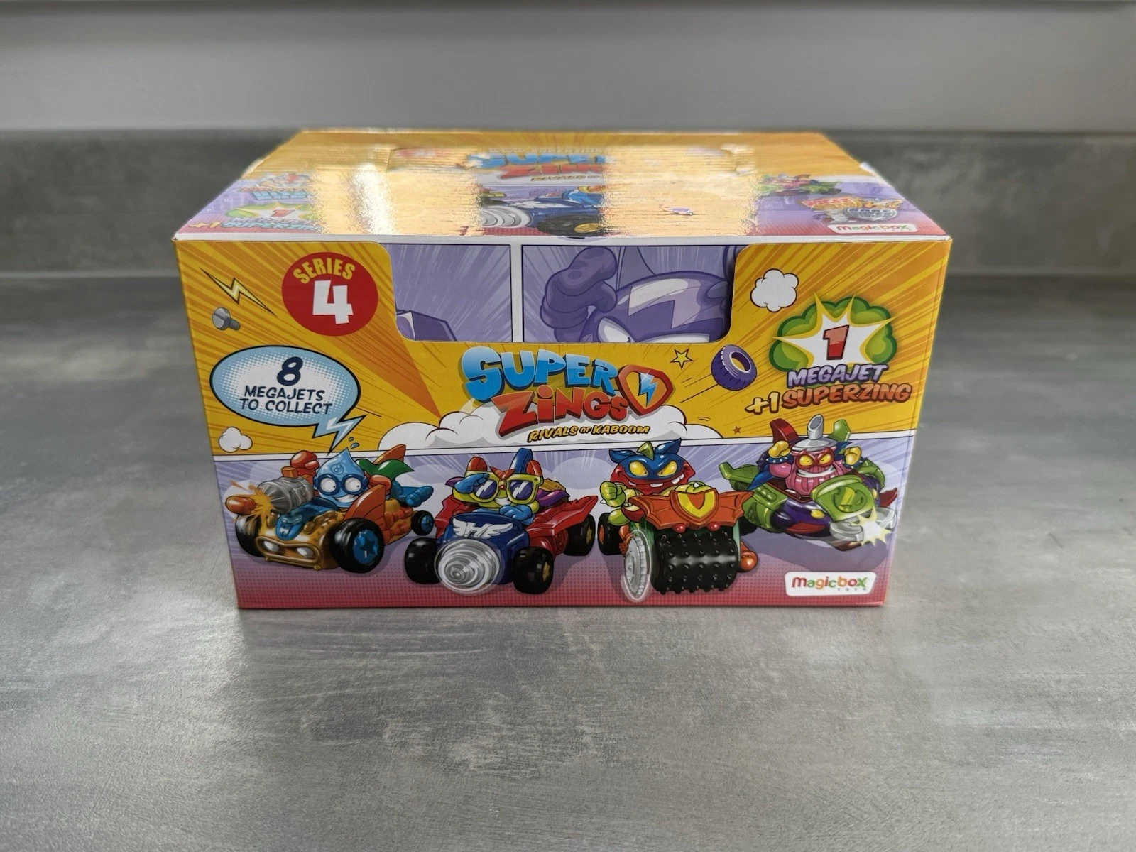 Super Zings Series 4 Rivals Of Kaboom Toys Megajet Box Of 8 - Brand New Sealed 2