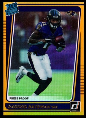 Panini NFL Donruss 2021 Rashod Bateman Rated Rookie Gold Press Proof C5673