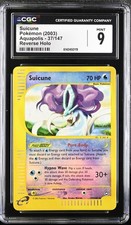 CGC 9 MINT Suicune 37/147 Aquapolis Reverse Holo Pokemon Card on eBay