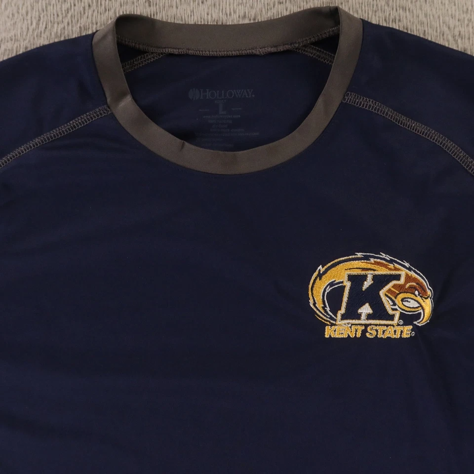 Kent State Golden Flashes Shirt Mens L Blue Dry Excel Performance Tee Athletic - Image 2 of 4