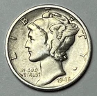 1945 S Mercury Dime "MICRO S" JVM