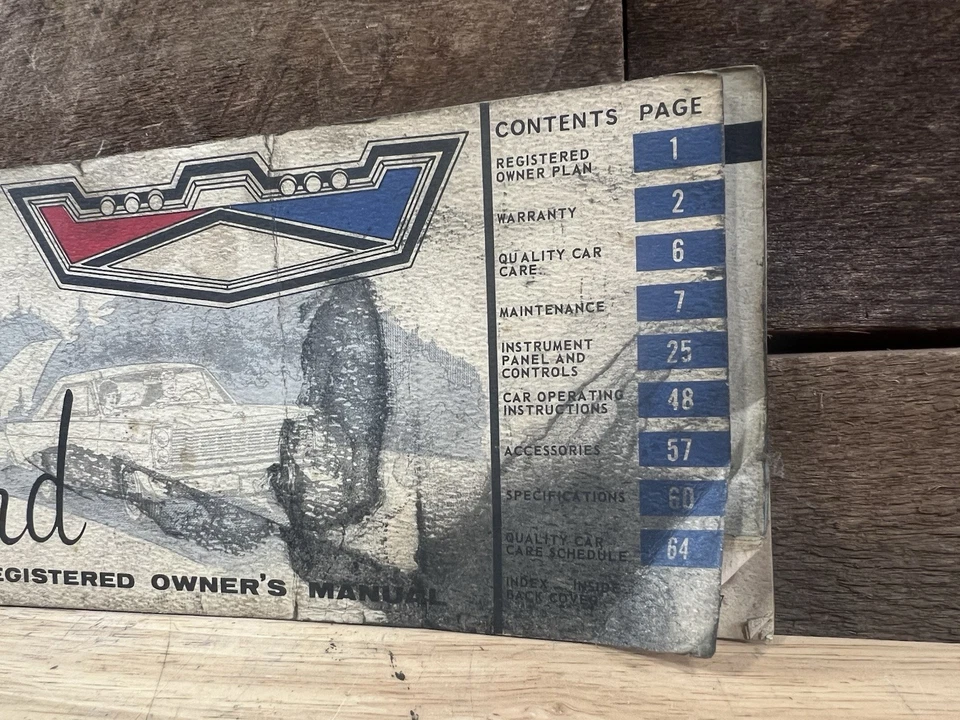 Ford Galaxie 500 Tudor 1965 vintage techo rígido manual del propietario registrado  Foto 4 de 4