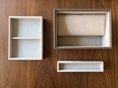Stackers Velvet and Velour jewelry organizers &Muji brand watch roll