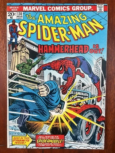Amazing Spider-Man #130 MAR 1974 1st appearance of Spidermobile Hammerhead FN+++