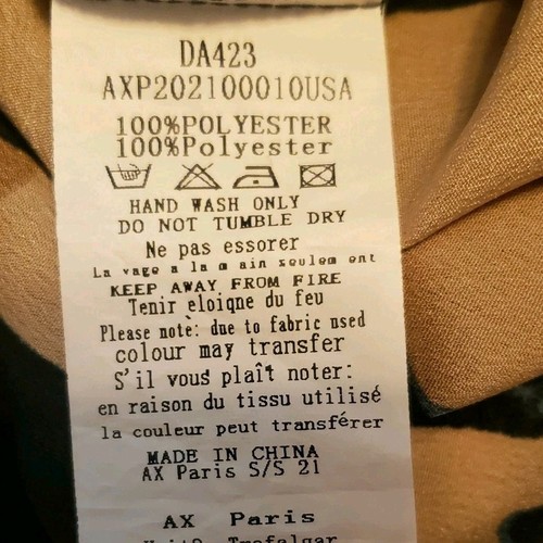 AX Paris Maxikleid Leopardenmuster Wickel Rüschen 10US 14UK Damen - Bild 6 von 6