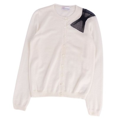 Red VALENTINO Cardigan Knit Long Sleeve Wool Top Womens XS Used MOLO-0