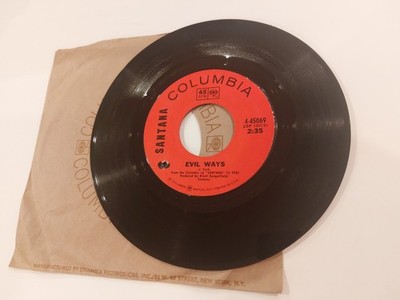 SANTANA - Evil Ways / Waiting - 45RPM - COLUMBIA - EX - 1969