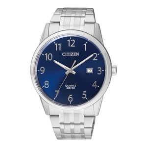Citizen Men's Dress Quartz Blue Dial Stainless Steel Watch BI5000-52L NEW