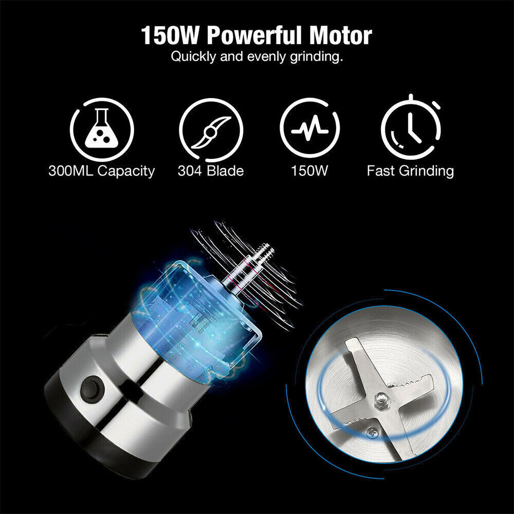 Electric Coffee Bean Grinder Nut Seed Herb Grind Spice Crusher Mill Blender NEW
