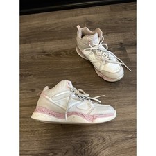 AND1 Girls High Top Basketball Shoes Sneakers White Pink Size 5