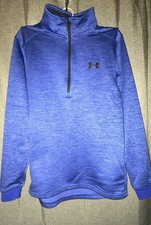 Under Armour Half Zip Pull Over Jacket Size Small Blue/Black