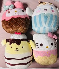 Lot of 4 Squishmallows Sanrio Hello Kitty Plush