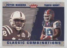 2003 Fleer Tradition Classic Combinations Blue Peyton Manning Travis Henry y0i