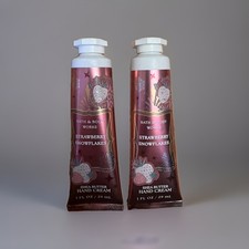 2pack Bath Bodyworks Strawberry Snowflakes Shea Butter Hand Creams 1oz