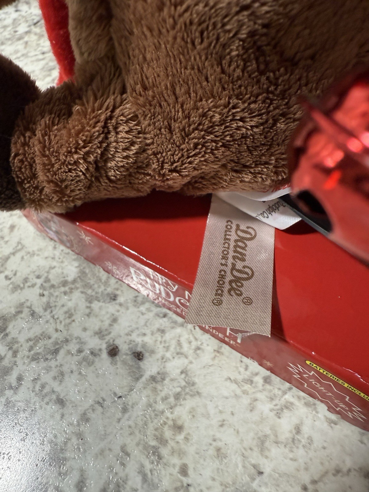 DanDee Singing Rudolph Red Nose Reindeer Plush Light Up Jingle Bells New