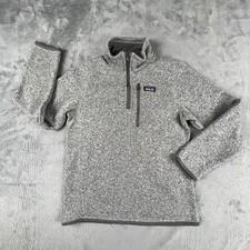 Patagonia Sweater Youth Large Gray Better Sweater 1/4 Zip Fleece Pullover Girls