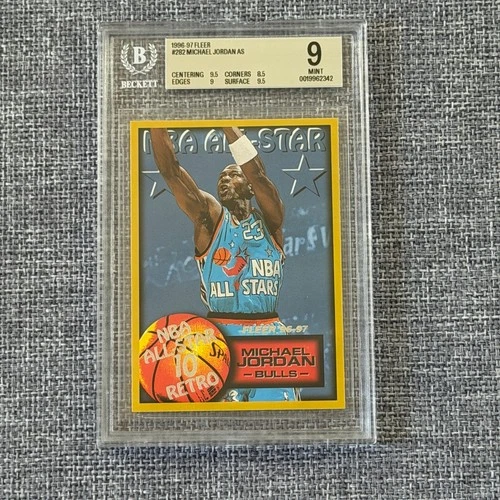 Michael Jordan 1996-97 Fleer All-Star Retro #282 BSG 9 w/ Sub Grades