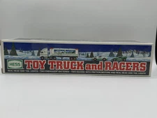 1997 HESS Vintage Toy Truck And Racers New In Box - Never Opened