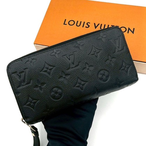 Louis Vuitton Zippy Wallet Monogram Empreinte Black Long Wallet