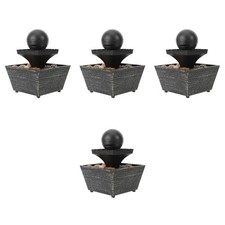 Set of 4 Desktop Water Ornament Fountain Table Mini Waterfall for