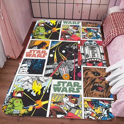 Tappeto Star Wars, decorazione casa stanza, tappeto rettangolare senza angoli arrotondati - Foto 2 di 5