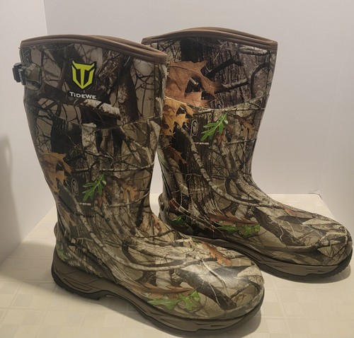 TIDEWE Hunting Boots Sz 14 Waterproof Insulated Next Camo G2 Warm Rubber Boots - Picture 2 of 7