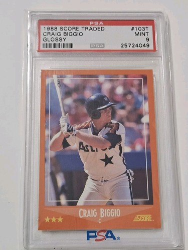 PSA 9 1988 Score Traded #103T Craig Biggio Glossy Rare Rookie HOF