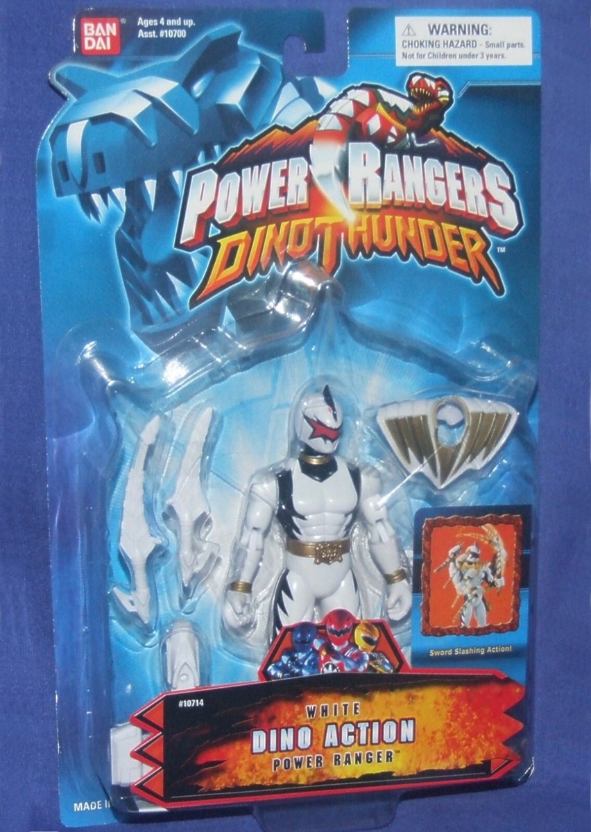 Power Rangers Dino Thunder White Dino Action Ranger New