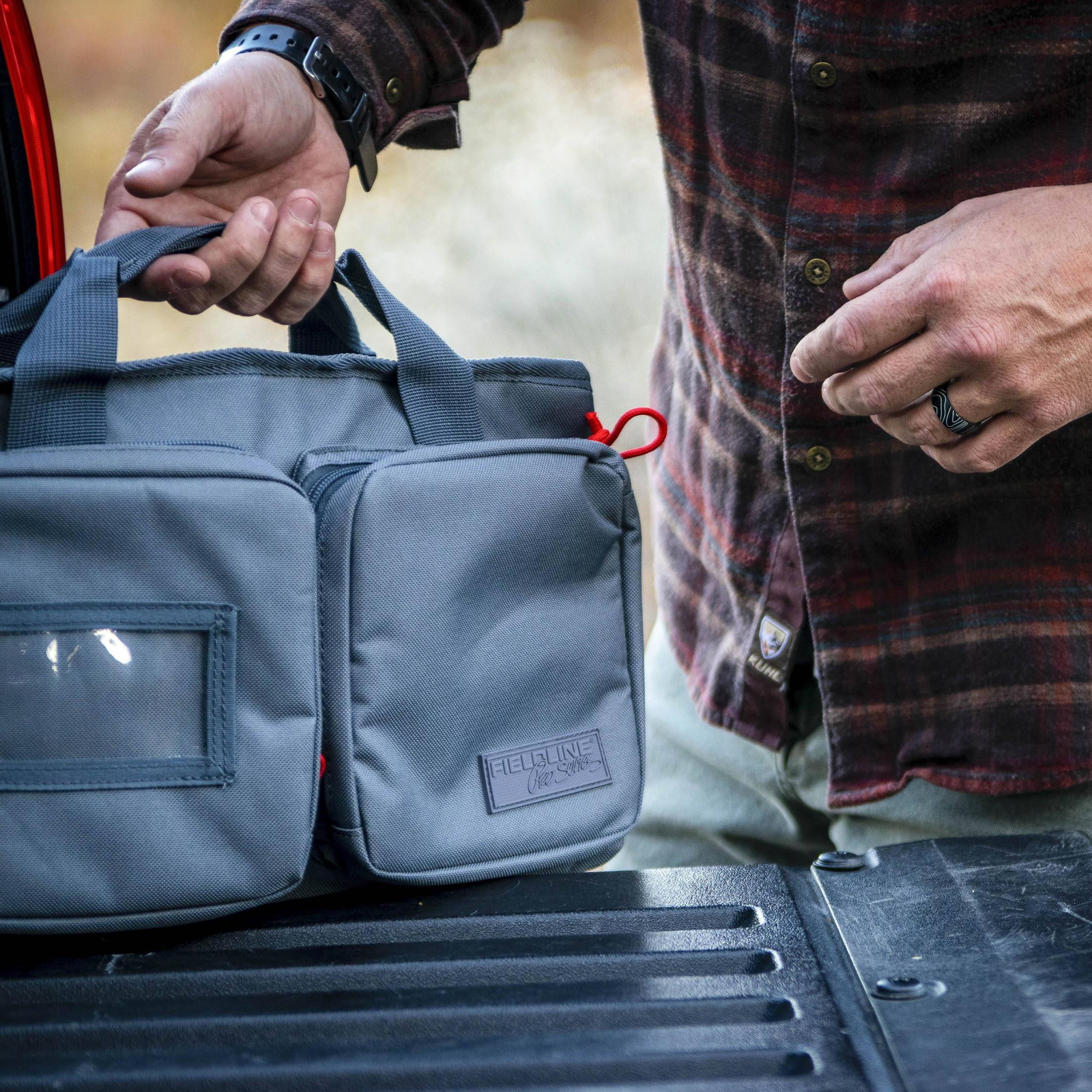 Fieldline Pro Series 10 Ltr Shooters Bag, Pistol Case Range Bag Gray