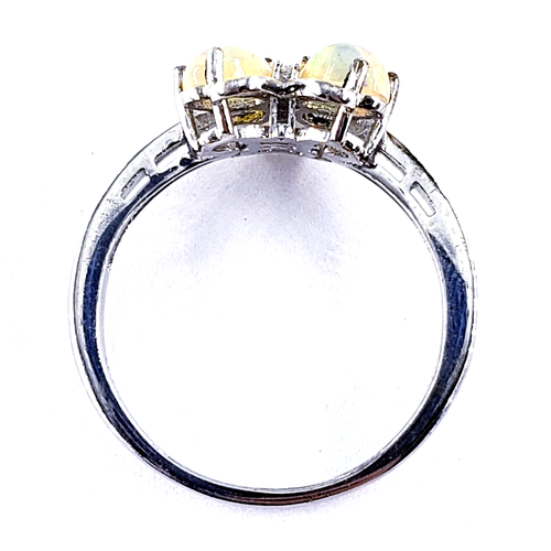 Vintage Sterling Silver Opal Butterfly Ring Size 10.25 Womens Insect Bug Artisan - Picture 7 of 12