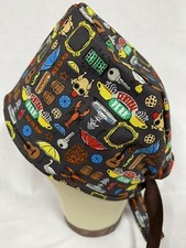 Men/Women Surgical Scrub Cap Lined Friends Very Cool 100 Cotton