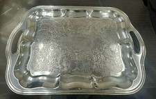 Canterbury Silverplate Double Handle Butler Server Tray