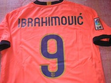 MAGLIA BARCELLONA NIKE 2009 2010 - IBRAHIMOVIC 9 - MATCH WORN TRIPLETE INTER