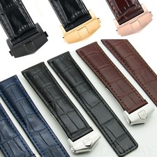 DISMAY 19-22mm Leather Watch Strap Band For Carrera Calibre Monaco TAG