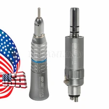 Dental Slow Low Speed Handpiece Straight Nosecone Air Motor 4Holes F/ NSK P4 FAS