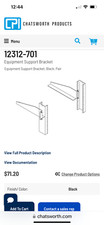 CPI 12312-701 equipment support bracket black.
