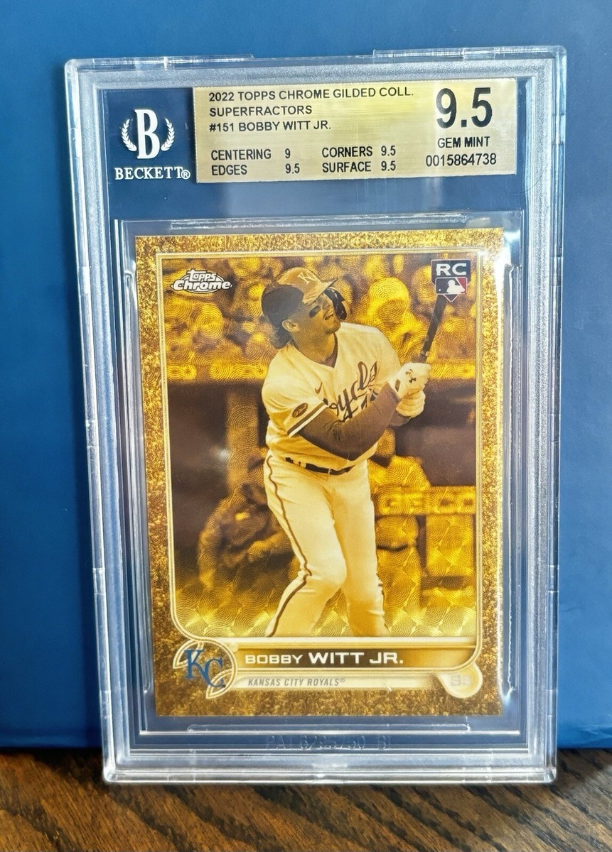 2022 topps chrome bobby witt jr 1/1 Superfractor Gilded 2022 topps chrome bobby witt jr 1/1 Superfractor Gilded