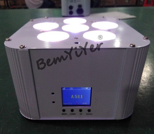 4pack Battery LED Par Uplighting w/bag Wireless DMX IR 6x18W 6in1 for DJ Wedding - Picture 11 of 19