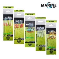 Krill Flasher Mackerel Feathers - 7 Hooks By Marine Cast, hook size 2