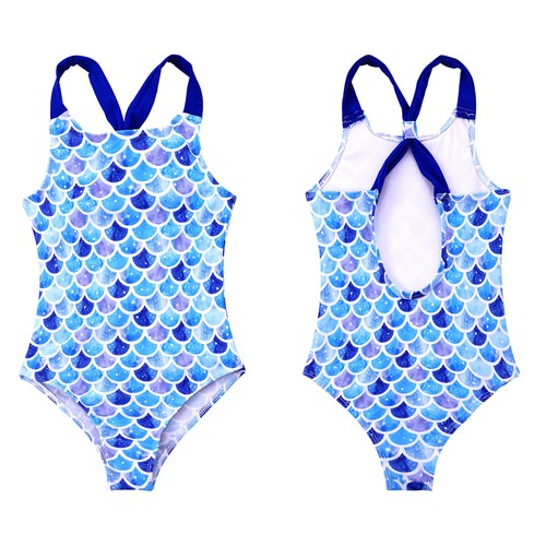 Girls One-Piece UPF50+ Bodysuit Beachwear Swimsuit Swim Surfing Swimming Diving - Picture 18 of 75