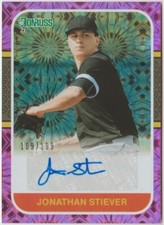 2021 Donruss Retro '87 Signatures Pink Fireworks #24 Jonathan Stiever /199