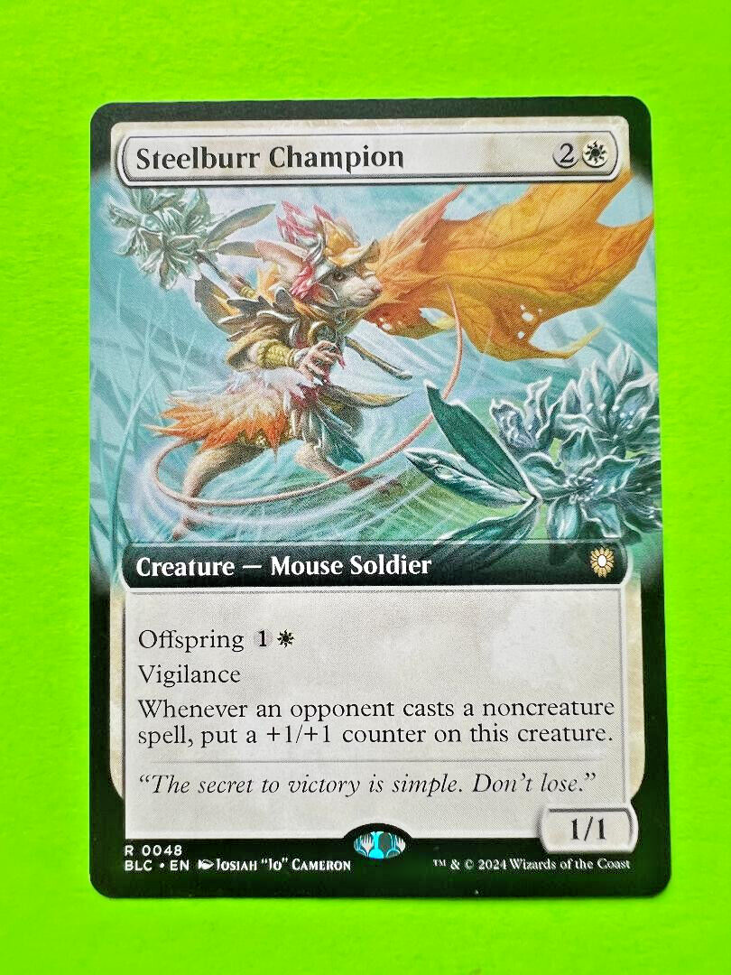 MTG Bloomburrow - Steelburr Champion - Extended Art | eBay MTG Bloomburrow - Steelburr Champion - Extended Art | eBay