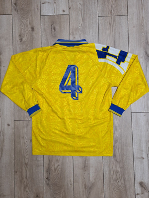 ERREA RETRO VINTAGE LONG 90s FOOTBALL SHIRT SOCCER JERSEY YELLOW
