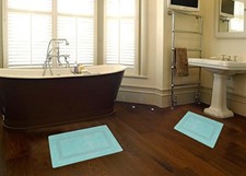 Set of 2 Large 21 x 34 Inches 100 Cotton Tuffted Bath Rugs ...