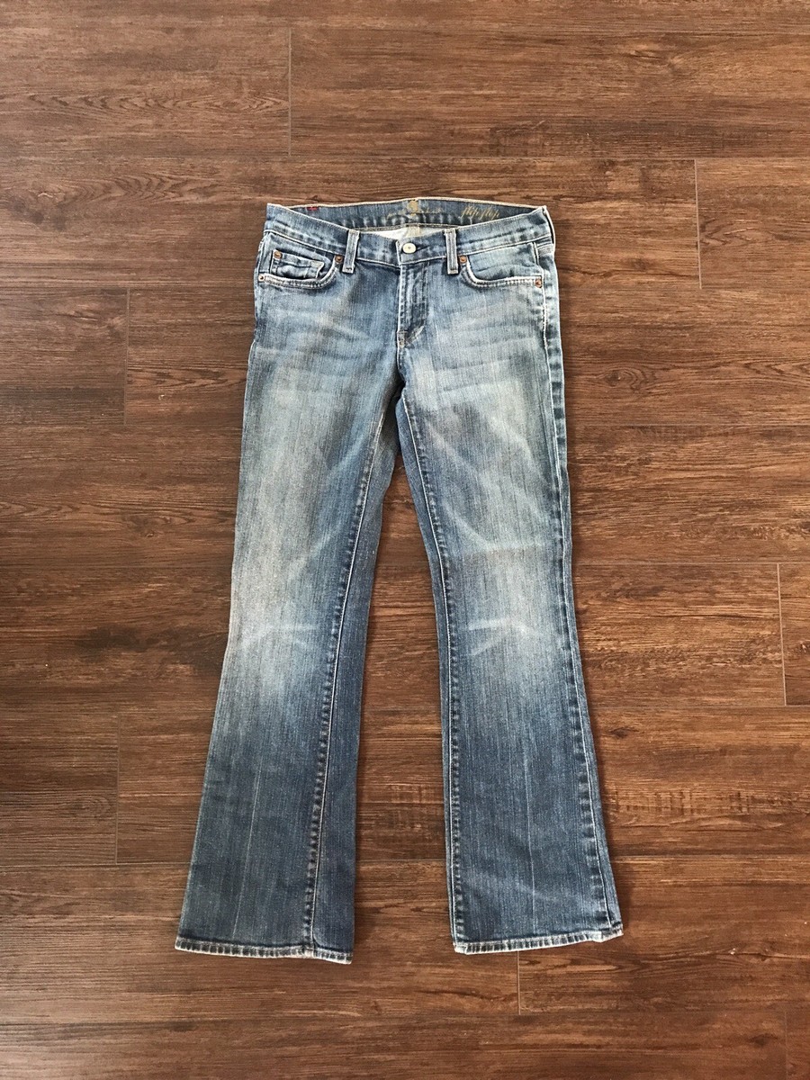Jeans 7 For All Mankind Bootcut Taille 27 Femme - Denim Bleu Délavé - Occasion Très Bon état